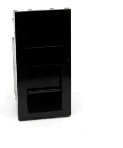 Excel Plus Flat Shutter For Keystone Jack 25 x 50mm - Black