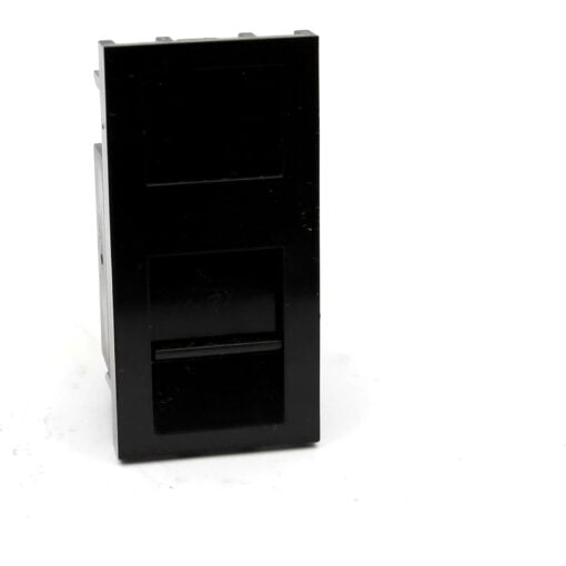 Excel Plus Flat Shutter For Keystone Jack 25 x 50mm - Black