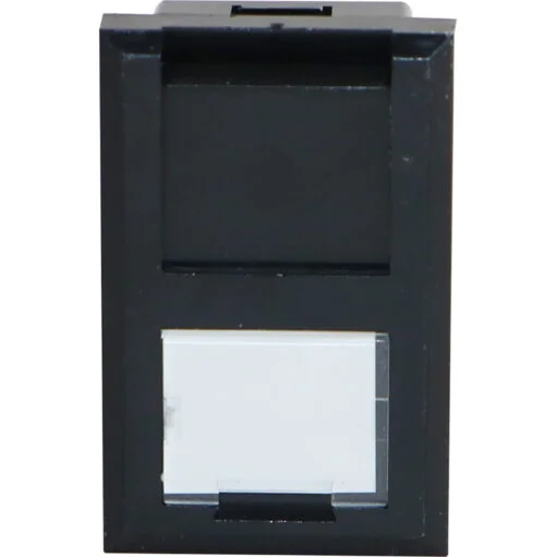 Excel 6C Flat Shutter For Keystone Jack - Black