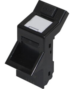 Excel Angled Shutter For Keystone Jack 25mm x 50mm - Black