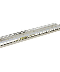Excel 24-port 1U Unloaded Keystone Frame - Chrome