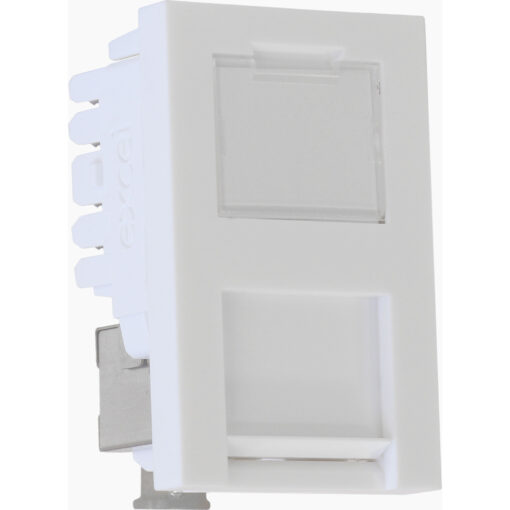 Excel Cat6A (FTP) Screened RJ45 LJ6C Module White (Box of 12)