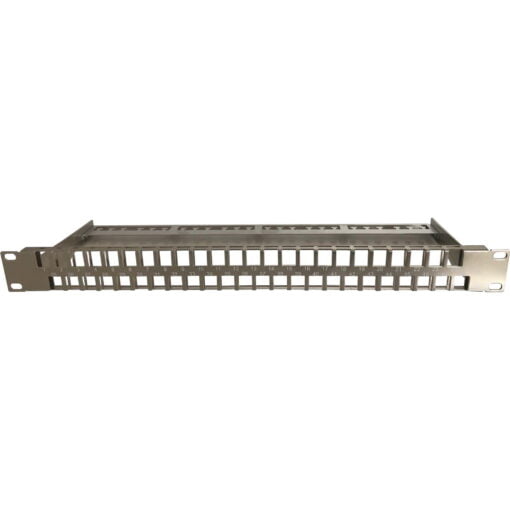 Excel 48-port 1U Unloaded Keystone Frame - Chrome