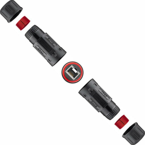 Excel Cat6A IP68 External Outdoor Field Chord Inline Coupler - Image 2