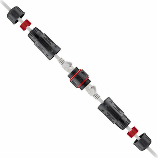 Excel Cat6A IP68 External Outdoor Field Chord Inline Coupler - Image 3
