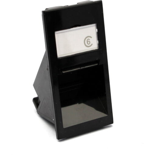 Excel Euromod Angled Shutter For Keystone Jack (Black)