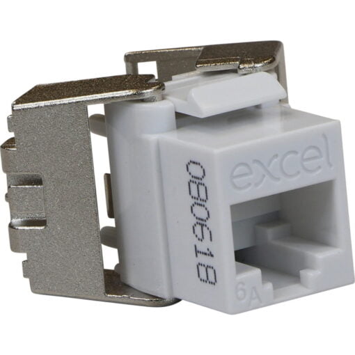 Excel Category 6A Low Profile Keystone Jack White