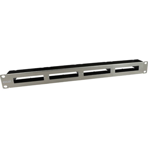 Excel ExpressNet Unloaded Modular Panel - 4-Module, 1U - Silver