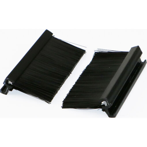 Excel Office Brush Strip Black for Single Gang Plate (1 Pair)