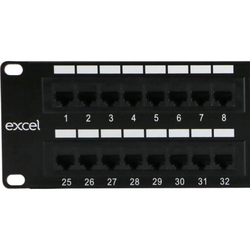 Excel Category 6 Unscreened RJ45 Patch Panel 2U 48 Port