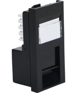 Excel Cat6 (UTP) Unscreened Low Profile RJ45 Euro Module Black
