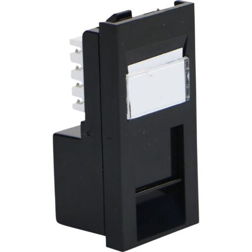 Excel Cat6 (UTP) Unscreened Low Profile RJ45 Euro Module Black