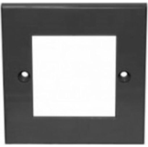 Excel Black Single Gang Flat Plate without Blanks