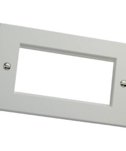 Excel White Double Gang Flat Plate without Blanks