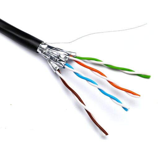 Excel Solid Category 6A Cable U/FTP PE External Fca Black Cut Lengths