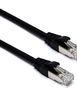 Excel Cat6A External Outdoor Patch Lead S/FTP Shielded PE Blade Booted 2 m Black