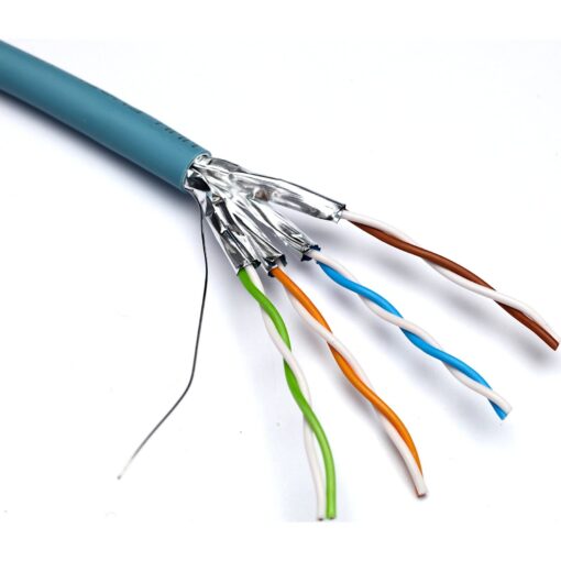 Excel Solid Cat6a Cable U/FTP LSOH CPR Euroclass B2ca 500m Reel Ice Blue