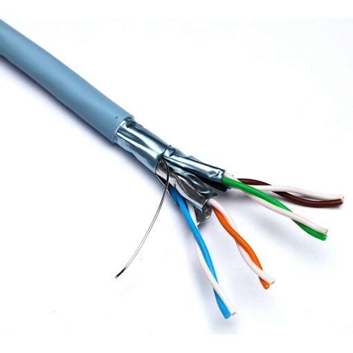 Excel Solid Cat6A Cable F/FTP LSOH CPR Euroclass B2ca 500m Reel Ice Blue