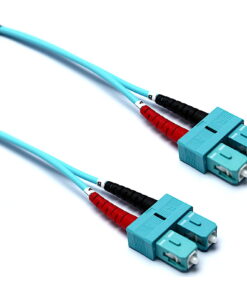Enbeam OM3 Fibre Optic Patch Lead SC-SC Multimode 50/125 Duplex LS0H Aqua 10m