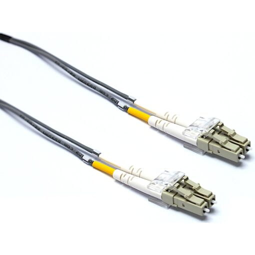 Enbeam OM1 Fibre Optic Patch Lead LC-LC Multimode 62.5/125 Duplex LS0H Grey 1m