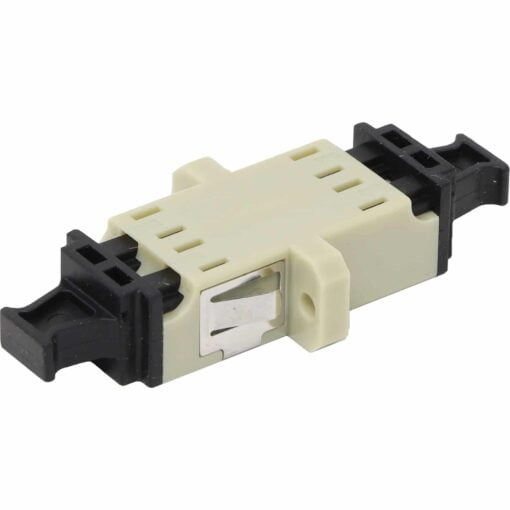 Enbeam LC Duplex Flanged Multimode Adaptor - Beige