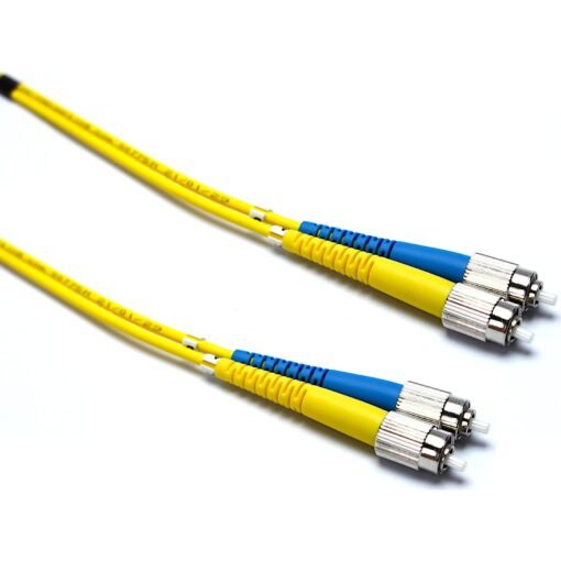 Enbeam OS2 Fibre Optic Patch Lead FC-FC Singlemode 9/125 Duplex LS0H Yellow 1 m