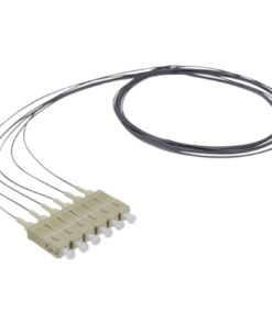 Enbeam Fibre Pigtail OM1 62.5/125 SC/UPC Grey 12-pack - 1m