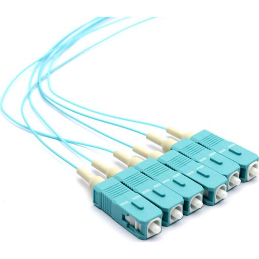 Enbeam Fibre Pigtail OM3 50/125 SC/UPC Aqua 12-pack - 1m