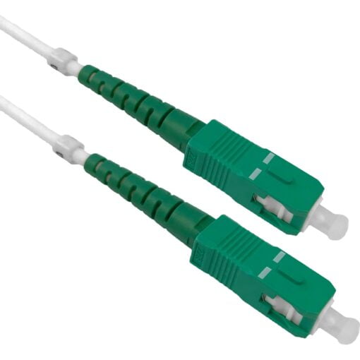 Enbeam OS2 Fibre Optic Patch Lead G.657.B3 SC/APC-SC/APC Singlemode 9/125 Simplex LS0H White 0.5 m