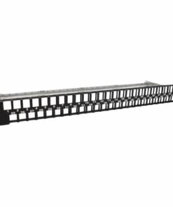 Excel 48 Port 1U Keystone Patch Panel - Black