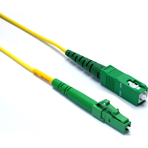Enbeam OS2 Fibre Optic Patch Lead 2 mm SC/APC-LC/APC SM 9/125 SX LS0H Yellow 2 m