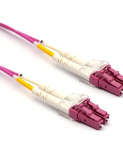 Enbeam OM4 Fibre Optic Patch Lead LC-LC Multimode 50/125 Duplex LS0H Violet 10m