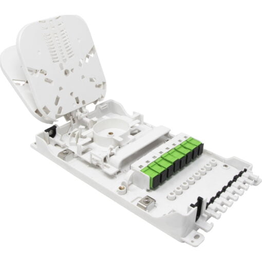 Enbeam Internal Fibre Optic Access Terminal Box Loaded with 8x SC/APC Simplex