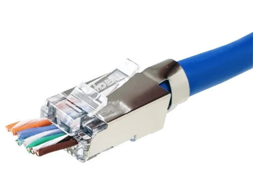 Ideal Cat6A/6/5E Shielded Feed-Thru RJ-45