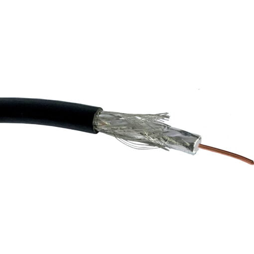 aura Coax Cable MF100 LSZH Eca 75Ohm Black 250Mtr Outer Dia 6.6mm CAI Approved