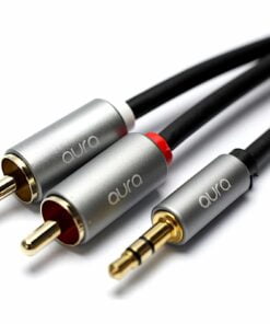 aura 3.5mm Jack to Phono Audio Cable 5Mtr 2x RCA Gold Plated Male-Male