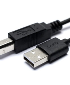 aura USB2.0 Cable A to B Nickel Plated Male-Male Black 2m
