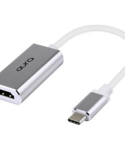 aura USB-C to HDMI Adapter 4K 60Hz 0.2Mtr Nickel Plated Male-Female Silver