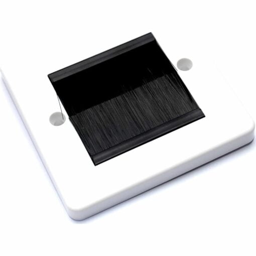 aura Brush Wall Plate Single Gang Plastic White Brush