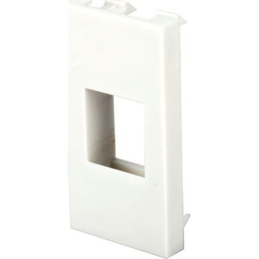 aura Euro Module 1 x Keystone port Unshuttered White
