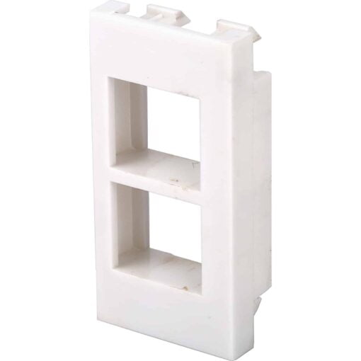 aura Euro Module 2 x Keystone ports Unshuttered White