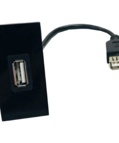 aura Euro Module USB2.0 Type A Fly Lead Nickel Plated Black