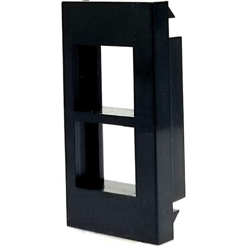 aura Euro Module 2 x Keystone ports Unshuttered Black