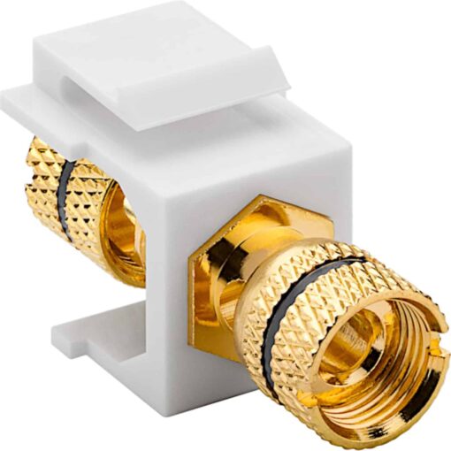 aura Keystone Binding Post Black Screw Terminal White Insert
