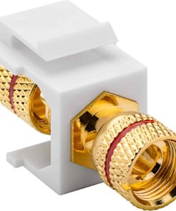 aura Keystone Binding Post Red Screw Terminal White insert