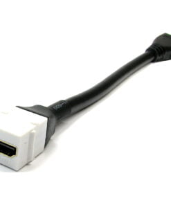 aura Keystone HDMI 4K 60Hz 4:4:4 Fly Lead 10cm Insert White
