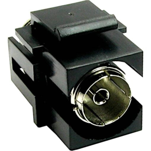 aura Keystone TV Coax to F-Type Coupler Black insert