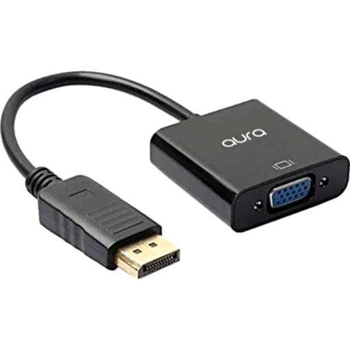 aura DisplayPort to SVGA Adaptor Fly Lead Black