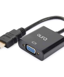 aura HDMI to SVGA 3.5mm Audio Convertor Fly Lead Black