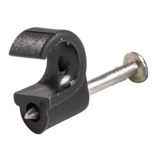 3-5 mm Round Cable Clip Black (100-Pack)